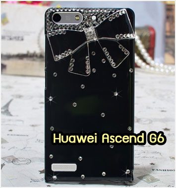 M1150-11 เคสประดับ Huawei Ascend G6 ลาย Black Bow