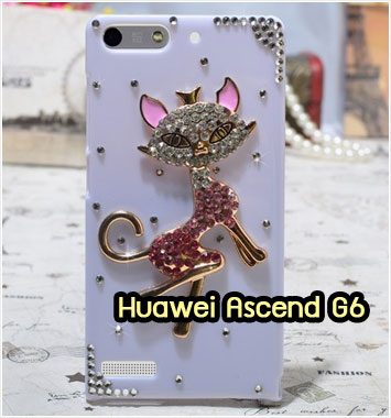 M1150-13 เคสประดับ Huawei Ascend G6 ลาย Cute Cat