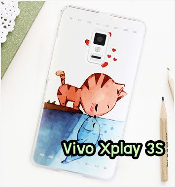 M1156-08 เคสแข็ง Vivo Xplay 3S ลาย Cat & Fish