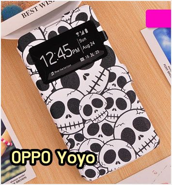 M1084-10 เคสโชว์เบอร์ OPPO Yoyo ลาย Black Skull II