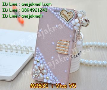 M2831-02 เคสฝาพับคริสตัล Vivo V5 ลาย Love II