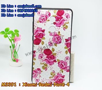 M3391-01 เคสยาง Xiaomi Redmi Note 4 ลาย Flower X01