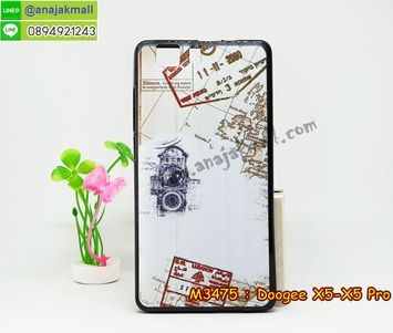 M3475-01 เคสยาง Doogee X5/X5 Pro ลาย Map X01