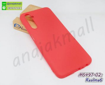 M5497-02 เคสยาง Realme6 สีแดง