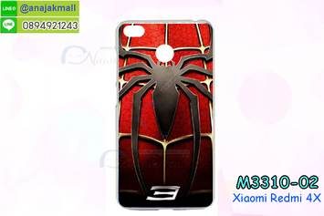 M3310-02 เคสแข็ง Xiaomi Redmi 4X ลาย Spider