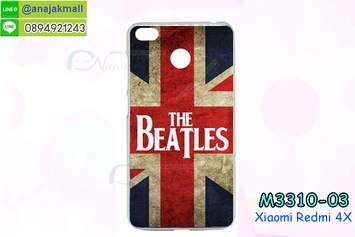 M3310-03 เคสแข็ง Xiaomi Redmi 4X ลาย The Beatles