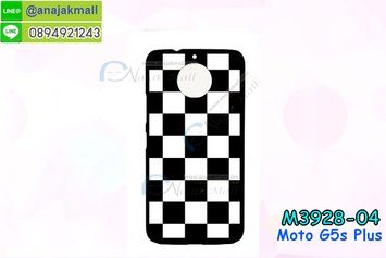 M3928-04 เคสแข็งดำ Moto G5s Plus ลาย Square X01