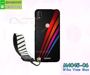 M4045-06 เคสยาง Wiko View Max ลาย BX05 พร้อมสายคล้องมือ