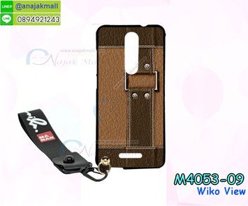 M4053-09 เคสยาง Wiko View ลาย BX01 พร้อมสายคล้องมือ