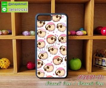 M3881-11 เคสขอบยาง iPhone7 Plus/iPhone8 Plus ลาย Love Dog X02