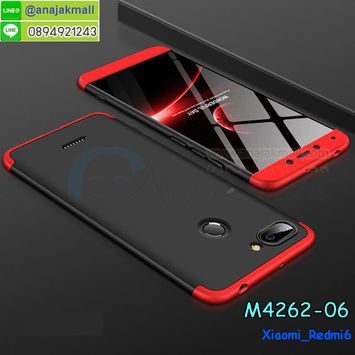 M4262-06 เคสประกบหัวท้ายไฮคลาส Xiaomi Redmi6 สีแดง-ดำ