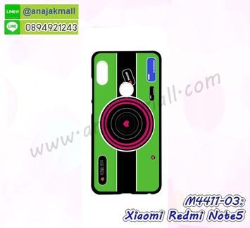 M4411-03 เคสแข็งดำ Xiaomi Redmi Note5 ลาย Green Camera