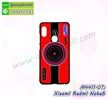 M4411-07 เคสแข็งดำ Xiaomi Redmi Note5 ลาย Red Camera