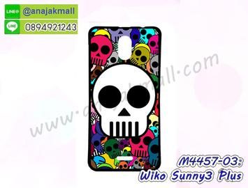 M4457-03 เคสยาง Wiko Sunny3 Plus ลาย Multi Skull II