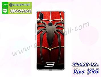 M4528-02 เคส PC คลุมรอบ Vivo Y95 ลาย Spider