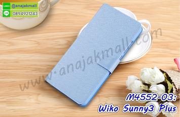 M4552-03 เคสฝาพับ Wiko Sunny3 Plus สีฟ้า
