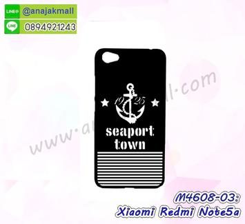 M4608-03 เคสแข็งดำ Xiaomi Redmi Note5a ลาย Seaport Town